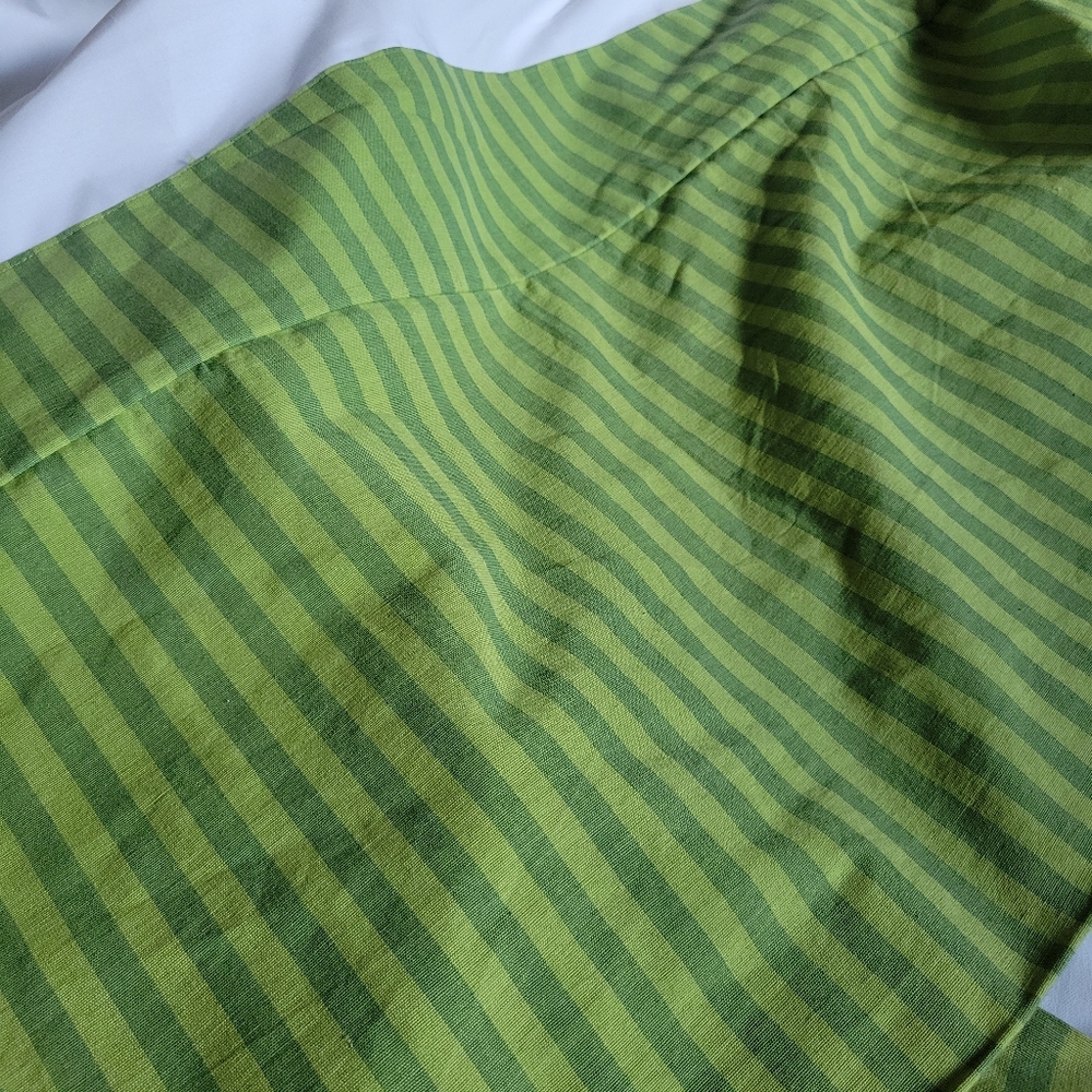 Custom tailored bed skirt Twin green lined - Picture 9 of 11